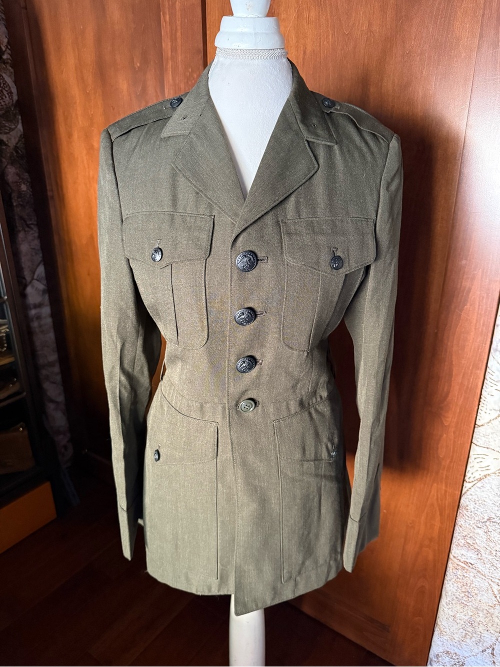⚜️ MILITARY STYLE OLIVE GREEN JACKET SUPER CUTE ⚜️